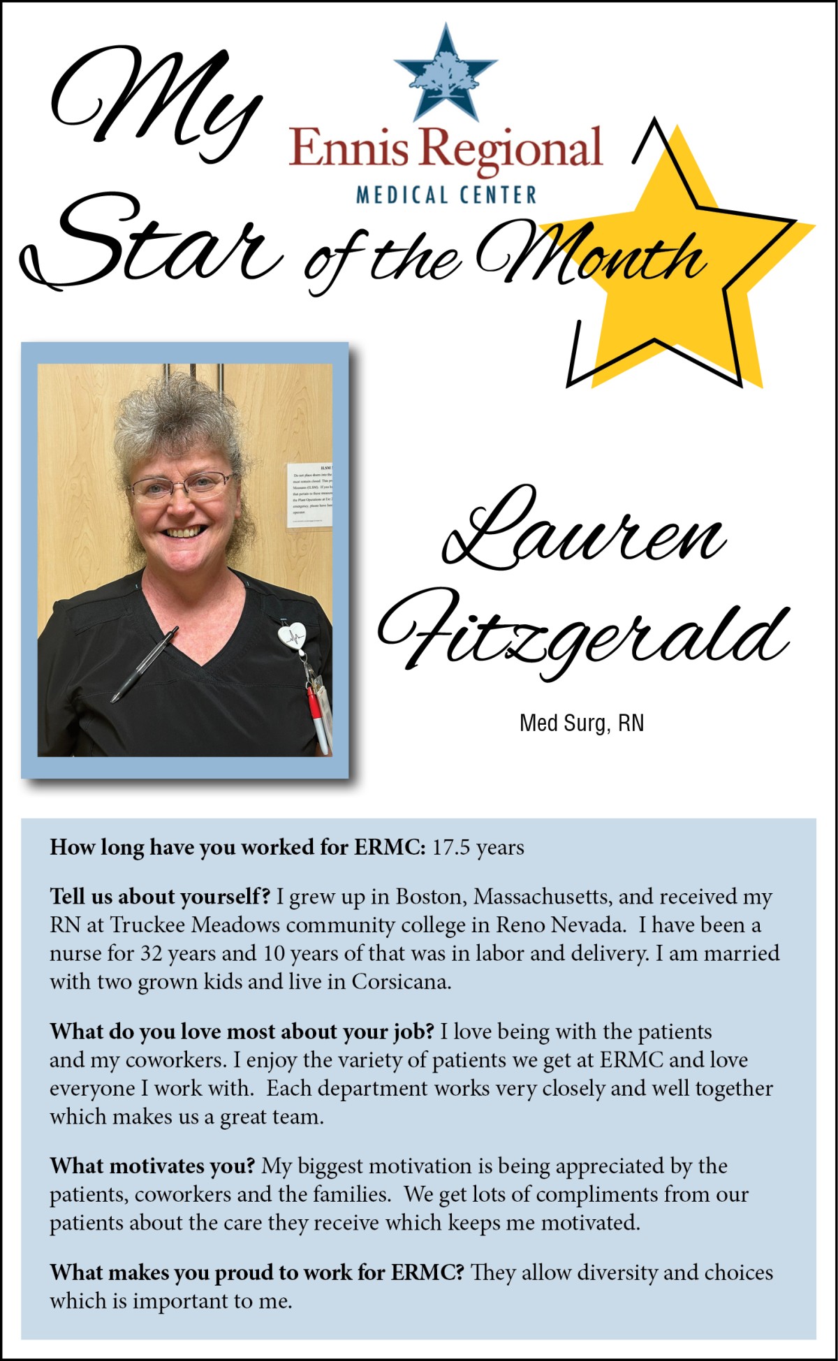 Star of the Month - Lauren Fitzgerald