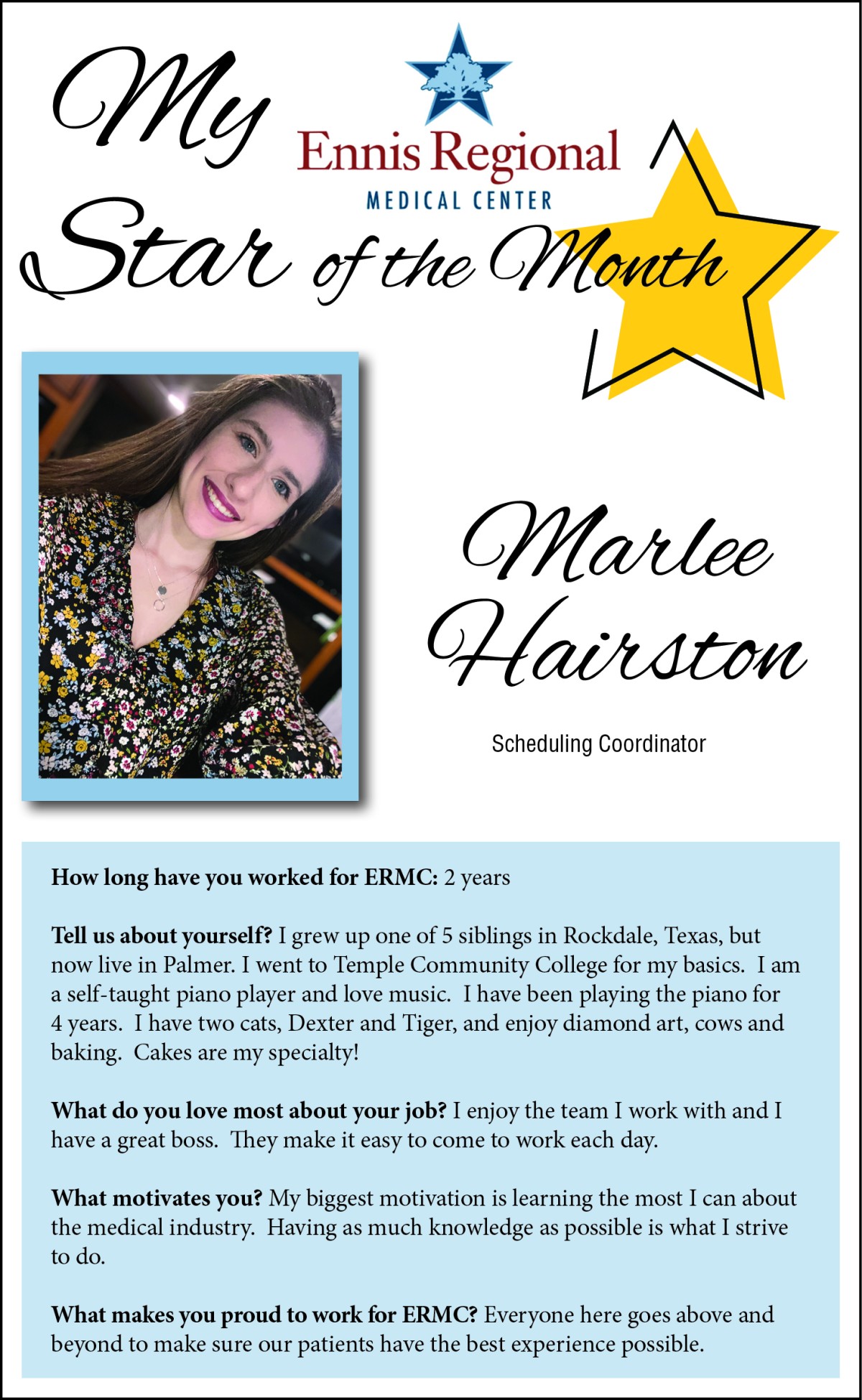 Star of the Month - Marlee Hairston