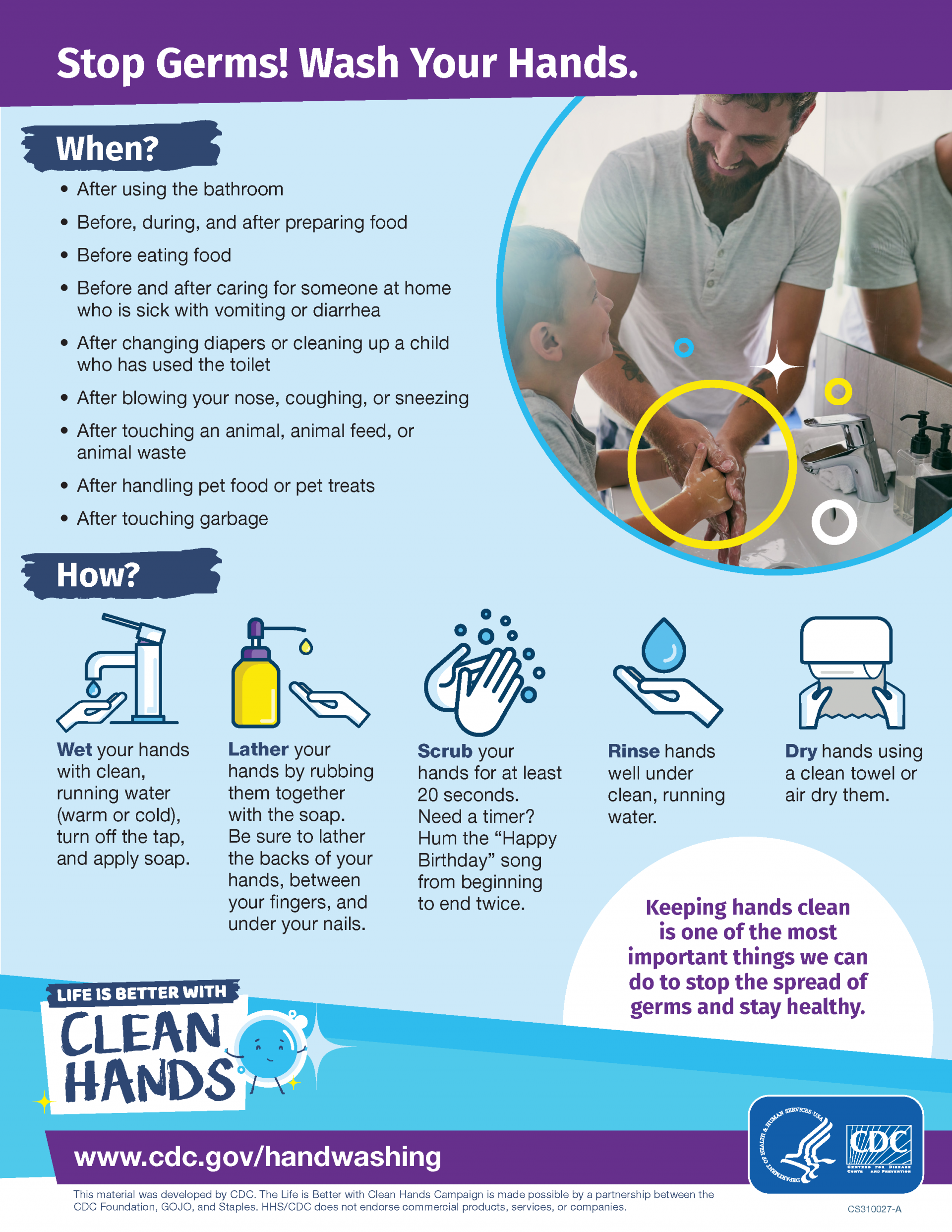 wash your hands fact sheet